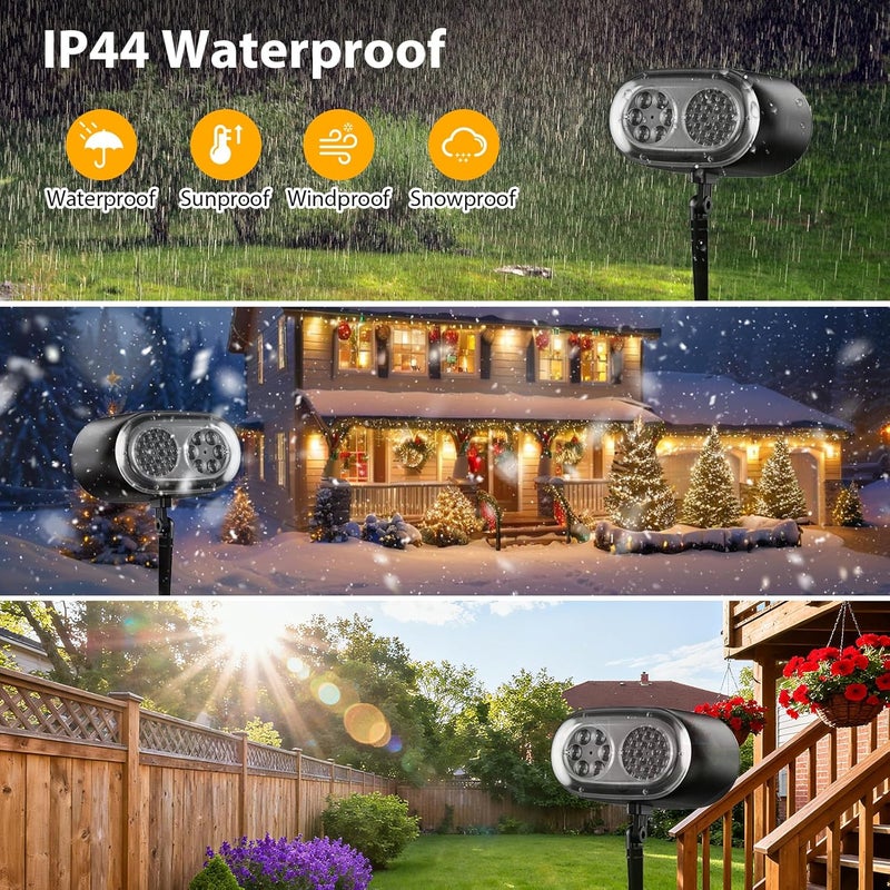 MuliVid Christmas Projector Lights Outdoor No Need to Change Cards, 26 Effects Holiday Christmas Projector Light Outdoor 2 in 1 with Remote, Christmas Decorations Lighting for Outside Home Party House Decor - Image 5